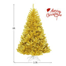 6/7.5 Feet Artificial Tinsel Christmas Tree Hinged with Foldable Stand by LJGDeals