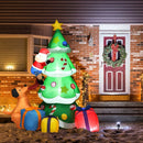 7 Feet Inflatable Christmas Tree Santa Decor with LED Lights by LJGDeals