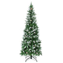 5/6/7.5 Feet Artificial Pencil Christmas Tree with Pine Cones by DirectDeals