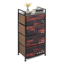 Industrial 4 Fabric Drawers Storage Dresser with Fabric Drawers and Steel Frame by LJGDeals