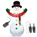 6 Feet Inflatable Christmas Snowman with LED Lights Blow Up Outdoor Yard Decoration by LJGDeals