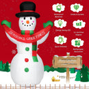 6 Feet Inflatable Christmas Snowman with LED Lights Blow Up Outdoor Yard Decoration by LJGDeals