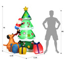 7 Feet Inflatable Christmas Tree Santa Decor with LED Lights by LJGDeals