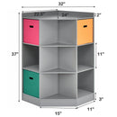 3-Tier Kids Storage Shelf Corner Cabinet with 3 Baskets by LJGDeals