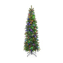 6 Feet Pre-Lit Artificial Christmas Pencil Tree with 648 PVC PE Branch Tips by LJGDeals