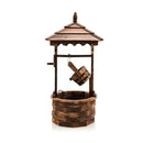 Patio Wooden Water Fountain with Electric Pump-Brown by LJGDeals