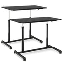 Height Adjustable Computer Desk Sit to Stand Rolling by LJGDeals