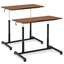 Height Adjustable Computer Desk Sit to Stand Rolling Notebook Table -Black by DirectDeals
