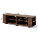 59 Inch Console Storage Entertainment Media Wood TV Stand-Walnut by LJGDeals