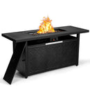 57 Inch 50 000 BTU Rectangular Propane Outdoor Fire Pit Table by LJGDeals