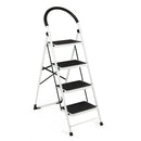 4-Step Folding Ladder with Anti-Slip Pedal Platform 330Lbs Capacity by LJGDeals