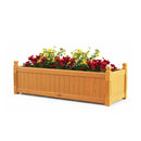 Wooden Rectangular Garden Bed with Drainage System-Natural by LJGDeals
