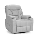 Massage Rocking Recliner Chair with Heat and Vibration-Gray by LJGDeals