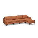 Modular L-shaped Sectional Sofa with Reversible Ottoman and 2 USB Ports by LJGDeals