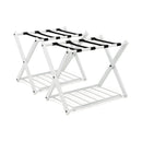 Set of 2 Folding Metal Luggage Rack Suitcase by LJGDeals