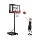 4.4-10 Feet Portable Basketball Hoop Adjustable with 2 Wheels and Fillable Base-Black by LJGDeals