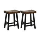 24 Inch Solid Wood Saddle-Seat with Curved Seat Surface and Comfortable Footrests by LJGDeals