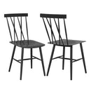 Set of 2 Modern Dining Chairs with Backrest by LJGDeals