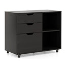 3-Drawer File Cabinet with Adjustable Shelf and Wheels for Letter by LJGDeals