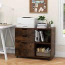 3-Drawer File Cabinet with Adjustable Shelf and Wheels for Letter by LJGDeals