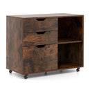 3-Drawer File Cabinet with Adjustable Shelf and Wheels for Letter by LJGDeals