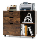3-Drawer File Cabinet with Adjustable Shelf and Wheels for Letter by LJGDeals