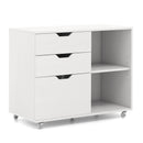 3-Drawer File Cabinet with Adjustable Shelf and Wheels for Letter by LJGDeals