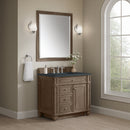 James Martin Bristol 36" Single Bathroom Vanity, Whitewashed Walnut