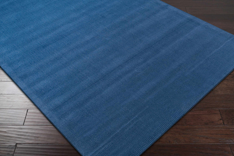 Brockton Solid Blue Wool Rug