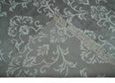 Fine 8x10 Hand Knotted Gray and Ivory Traditional Modern Style Art Art Silk Rug, Living Room Rug by The Rug Decor