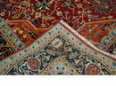 Fine Black, Brown and Rust 8x10 Traditional Hand Knotted wool Area Rug by The Rug Decor