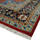 Fine Black, Brown and Rust 8x10 Traditional Hand Knotted wool Area Rug by The Rug Decor