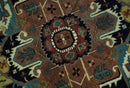 Fine Blue, Brown and Teal Traditional Floral Hand knotted 8x10 wool Area Rug by The Rug Decor