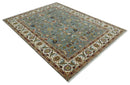 Fine Gray and Ivory Hand knotted Traditional 9x12 wool Area Rug by The Rug Decor