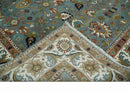 Fine Gray and Ivory Hand knotted Traditional 9x12 wool Area Rug by The Rug Decor