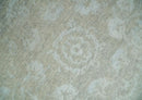 Fine Hand Knotted 8x10 Beige and Ivory Transitional Wool and Bamboo Silk Area Rug by The Rug Decor