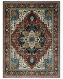 Fine Hand Knotted Brown and Ivory 8x10 and 9x12 Traditional Wool Area Rug by The Rug Decor