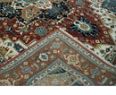 Fine Hand Knotted Brown and Ivory 8x10 and 9x12 Traditional Wool Area Rug by The Rug Decor