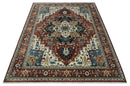 Fine Hand Knotted Brown and Ivory 8x10 and 9x12 Traditional Wool Area Rug by The Rug Decor