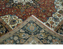 Fine Hand Knotted Brown, Ivory and Black 8x10 and 10x14 Traditional Wool Rug by The Rug Decor