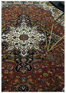 Fine Hand Knotted Brown, Ivory and Black 8x10 and 10x14 Traditional Wool Rug by The Rug Decor