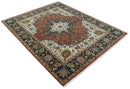 Fine Hand Knotted Brown, Ivory and Black 8x10 and 10x14 Traditional Wool Rug by The Rug Decor