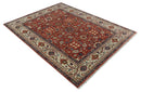 Fine Hand Knotted Rust and Ivory 8x10 and 9x12 Traditional Wool Area Rug by The Rug Decor