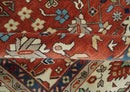 Fine Hand Knotted Rust and Ivory 8x10 and 9x12 Traditional Wool Area Rug by The Rug Decor