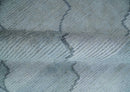 Fine Hand Loomed 8x10 Silver, Gray and Charcoal Modern Geometric Trellis Art Silk Area Rug by The Rug Decor