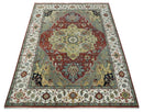 Fine Knots Beige, Brown and Ivory 9x12 Hand knotted Traditional Wool Area Rug by The Rug Decor