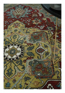 Fine Knots Beige, Brown and Ivory 9x12 Hand knotted Traditional Wool Area Rug by The Rug Decor