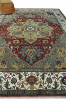 Fine Knots Beige, Brown and Ivory 9x12 Hand knotted Traditional Wool Area Rug by The Rug Decor