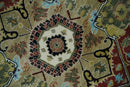 Fine Knots Red, Ivory and Olive 8x10 Hand knotted Traditional Wool Area Rug, by The Rug Decor