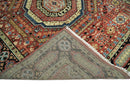 Fine Wool Hand Knotted Kazak Medallion Red and Black Traditional Rug by The Rug Decor